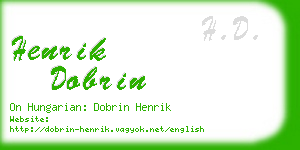 henrik dobrin business card